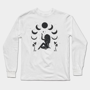 Sitting Mushroom Goddess Long Sleeve T-Shirt